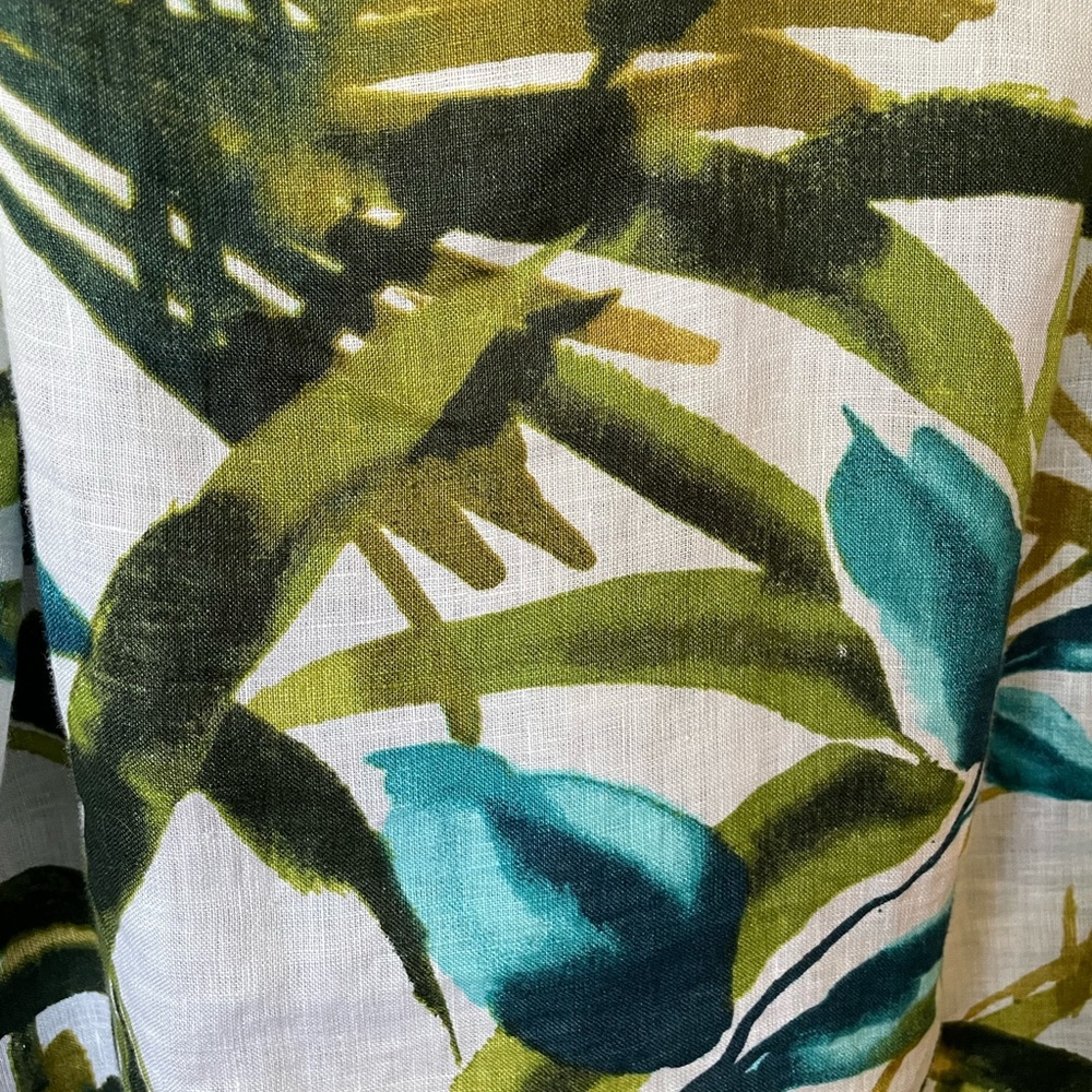 Chico’s Palm Print Linen Tunic - Picture 7 of 8